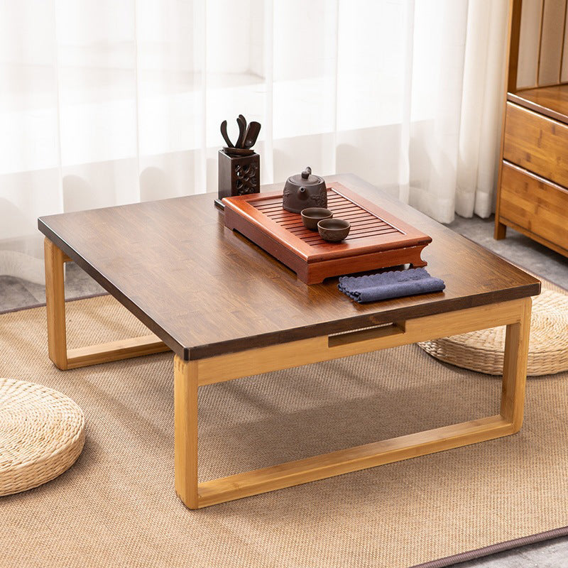 Scandinavian Square Wood Coffee Table Folding 2 Legs Cocktail Table