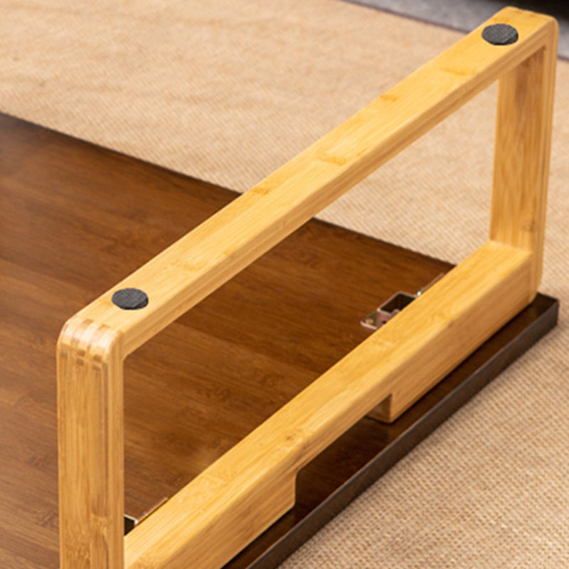 Scandinavian Square Wood Coffee Table Folding 2 Legs Cocktail Table