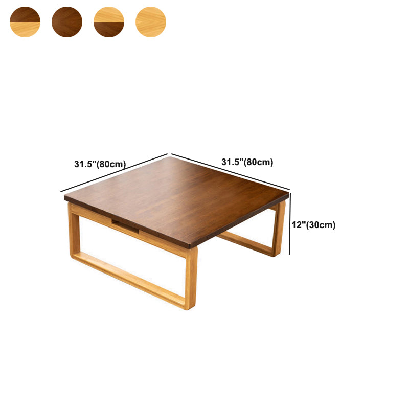 Scandinavian Square Wood Coffee Table Folding 2 Legs Cocktail Table