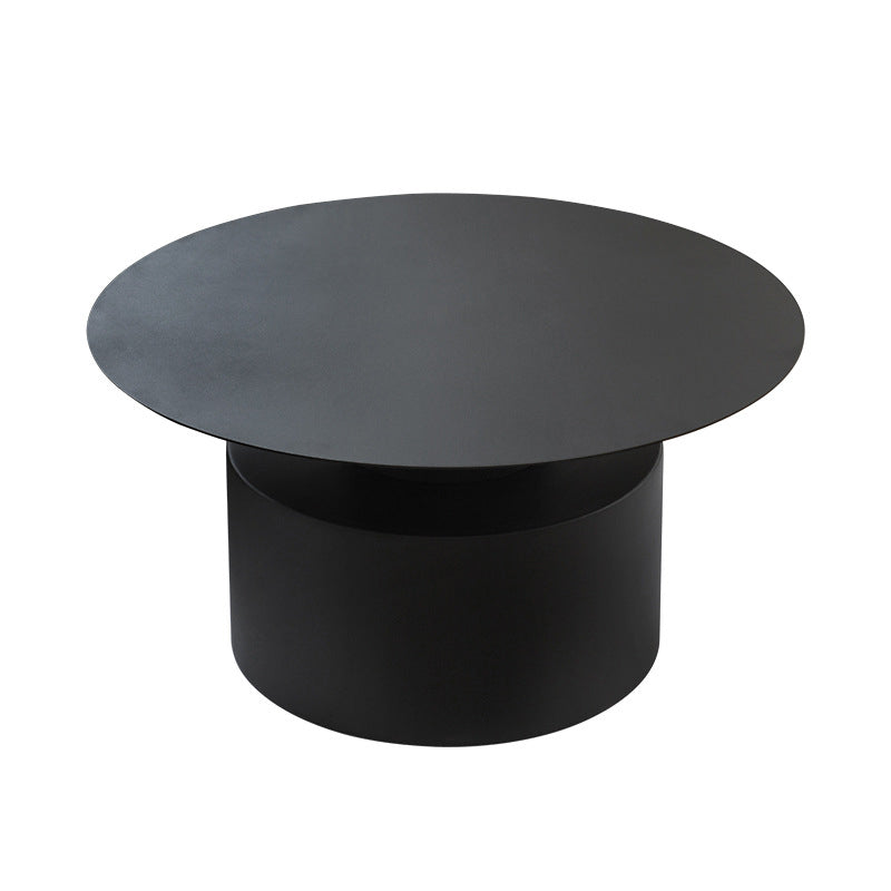 Round Pedestal Base Metal Table Frame Mid-century Modern Style Coffee Table