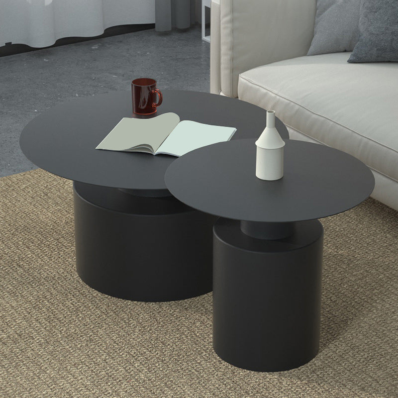 Round Pedestal Base Metal Table Frame Mid-century Modern Style Coffee Table