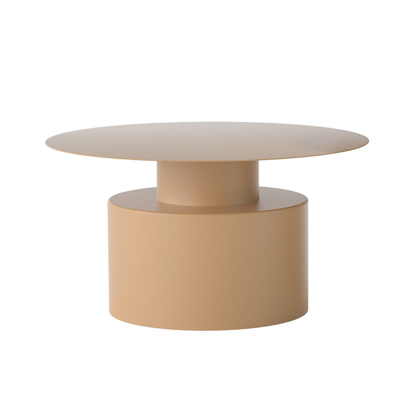 Round Pedestal Base Metal Table Frame Mid-century Modern Style Coffee Table