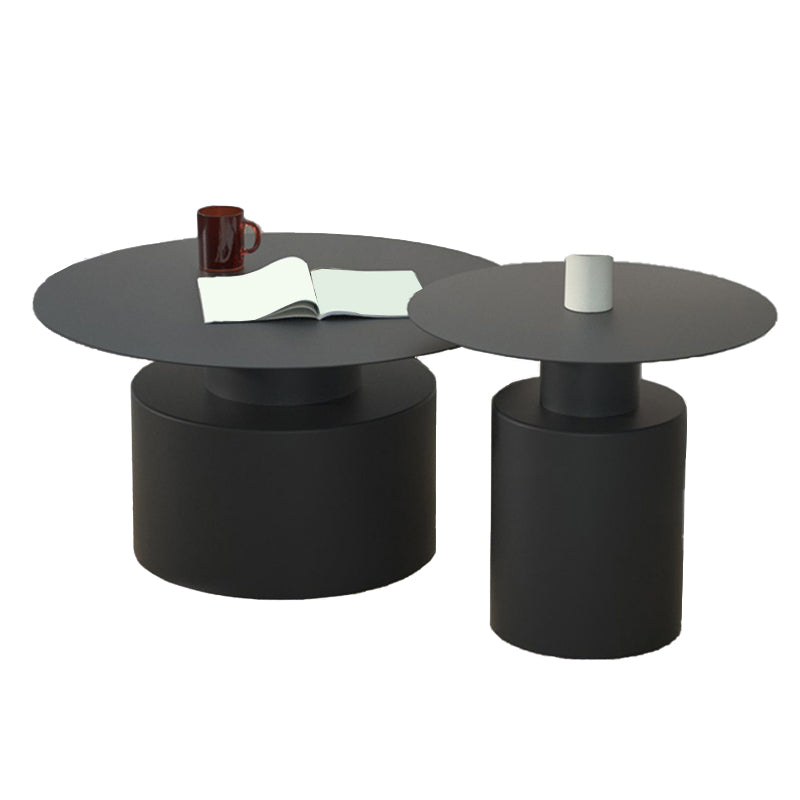 Round Pedestal Base Metal Table Frame Mid-century Modern Style Coffee Table