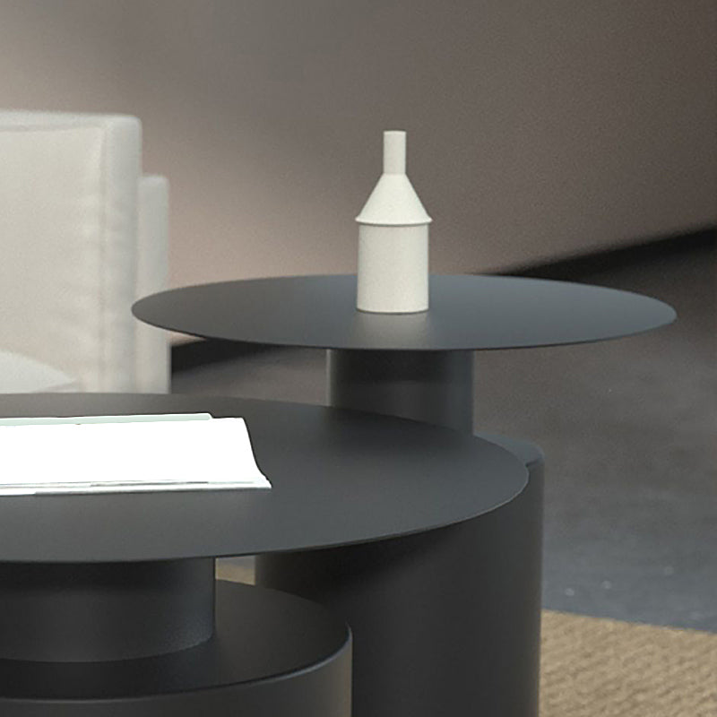 Round Pedestal Base Metal Table Frame Mid-century Modern Style Coffee Table