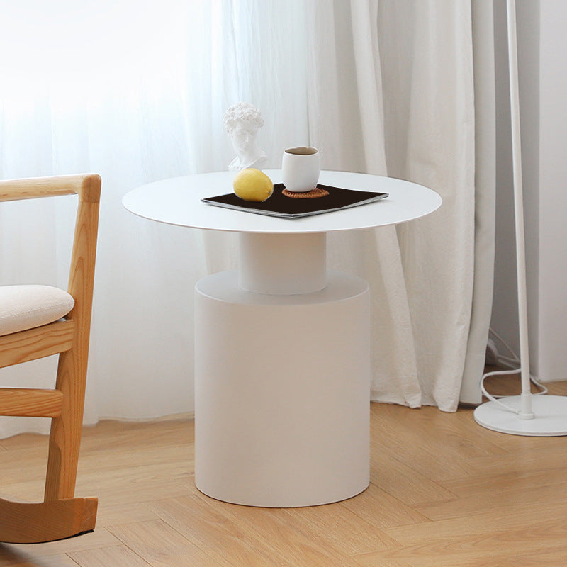 Round Pedestal Base Metal Table Frame Mid-century Modern Style Coffee Table