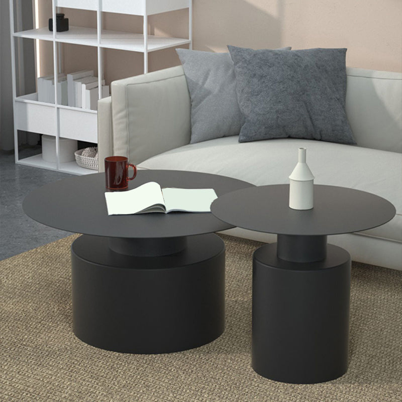 Round Pedestal Base Metal Table Frame Mid-century Modern Style Coffee Table