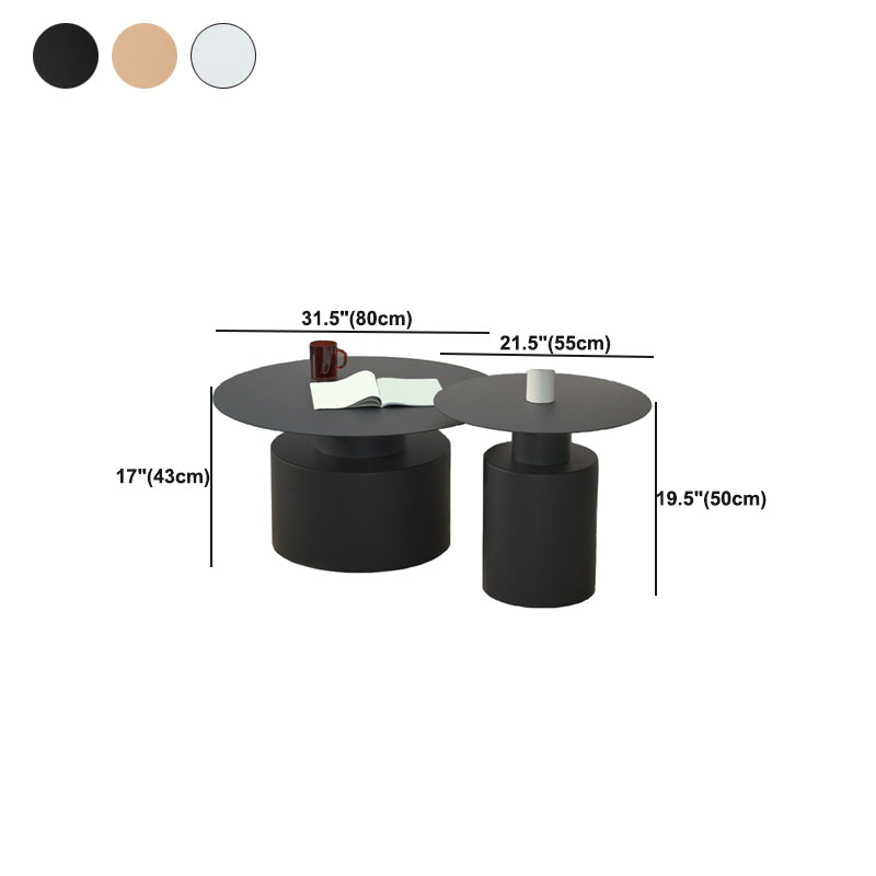 Round Pedestal Base Metal Table Frame Mid-century Modern Style Coffee Table