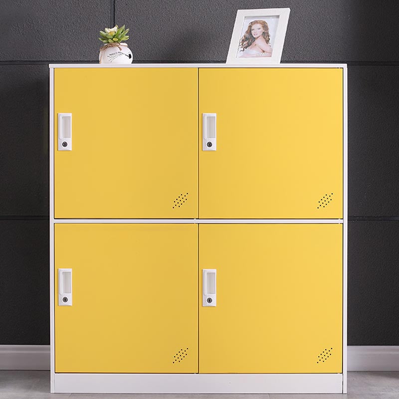 Non-Hanging Armoire Contemporary Metal Storage Cabinet for Home