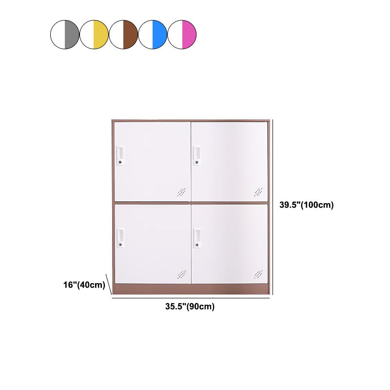 Non-Hanging Armoire Contemporary Metal Storage Cabinet for Home