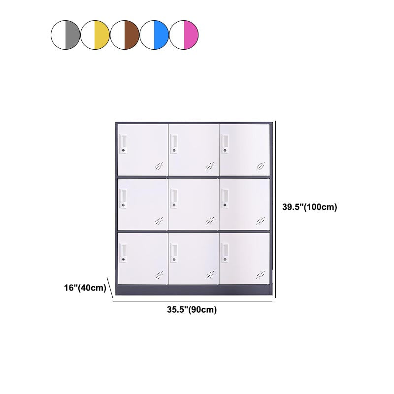 Non-Hanging Armoire Contemporary Metal Storage Cabinet for Home