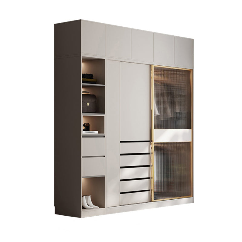 Modern Style Wardrobe Wooden Wardrobe Closet with Sliding Door
