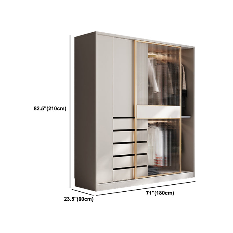 Modern Style Wardrobe Wooden Wardrobe Closet with Sliding Door
