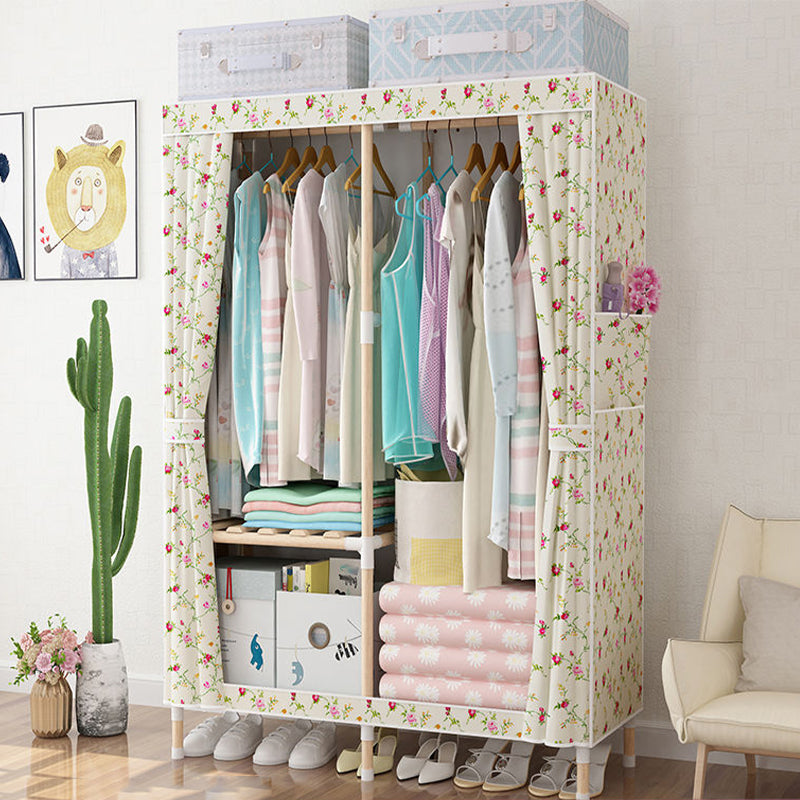 Contemporary Style Wardrobe Armoire Solid Wood Bedroom Wardrobe Closet