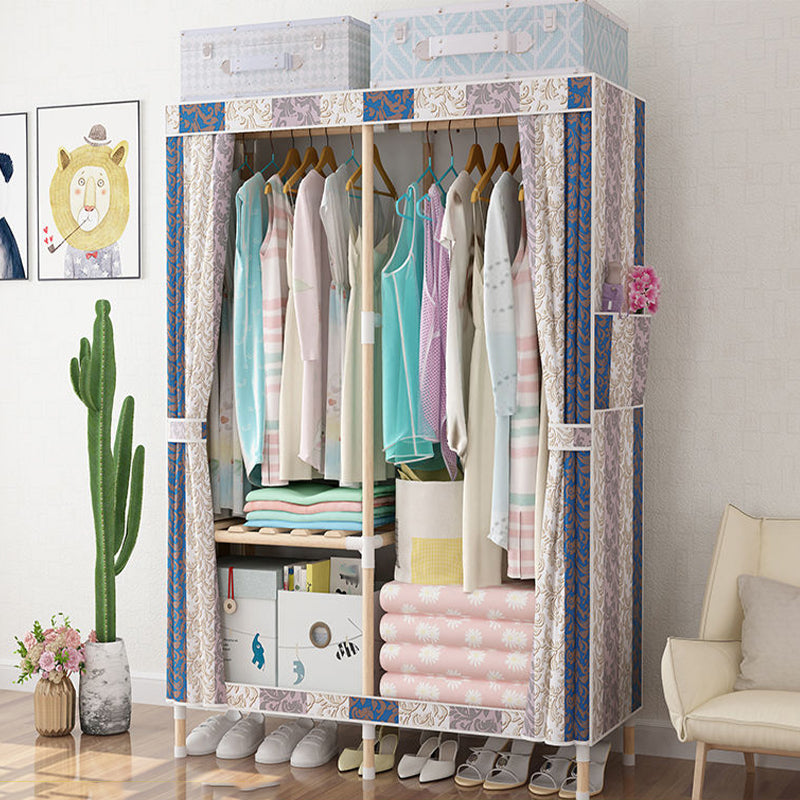 Contemporary Style Wardrobe Armoire Solid Wood Bedroom Wardrobe Closet