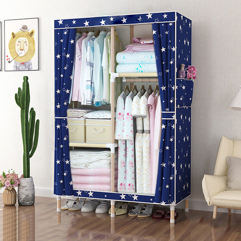 Contemporary Style Wardrobe Armoire Solid Wood Bedroom Wardrobe Closet