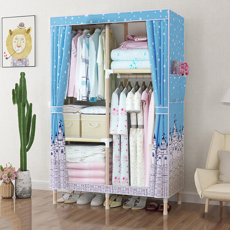Contemporary Style Wardrobe Armoire Solid Wood Bedroom Wardrobe Closet