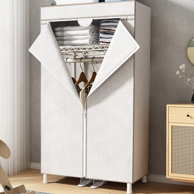 Contemporary Style Wardrobe Steel Wardrobe Closet with Shelves