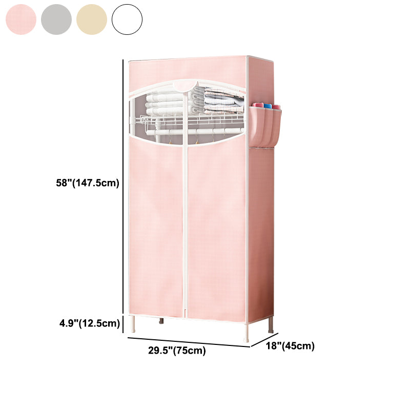 Contemporary Style Wardrobe Steel Wardrobe Closet with Shelves