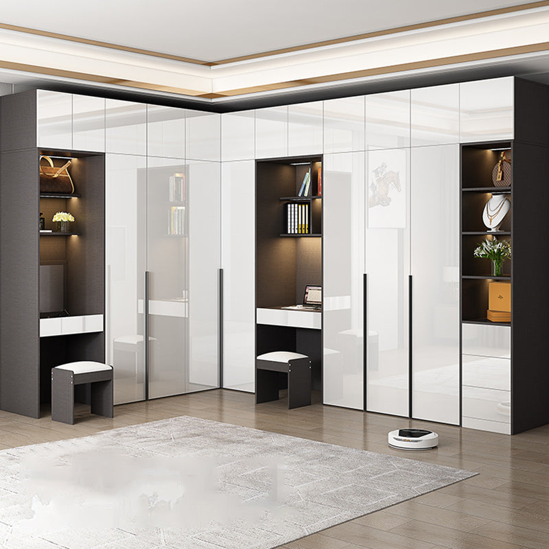 Modern Style Wardrobe Armoire Wood Wardrobe Closet with 1-drawer