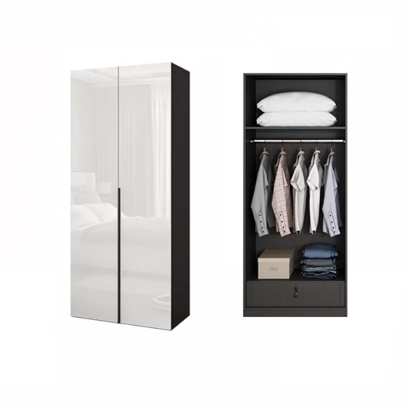 Modern Style Wardrobe Armoire Wood Wardrobe Closet with 1-drawer