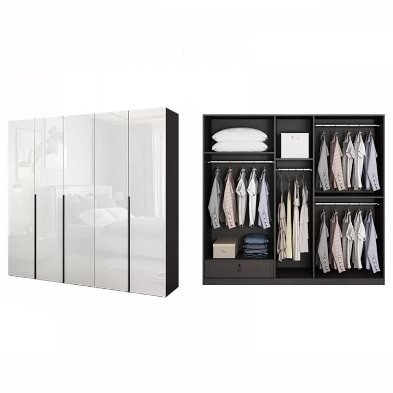 Modern Style Wardrobe Armoire Wood Wardrobe Closet with 1-drawer