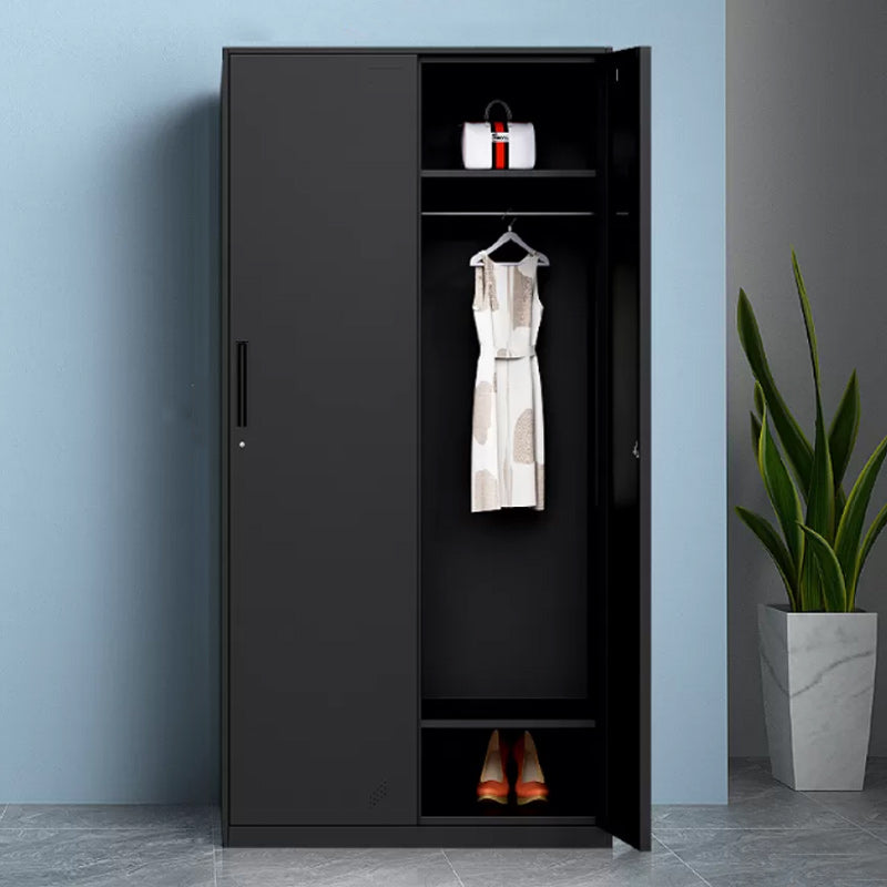 Contemporary Style Wardrobe Metal Home Wardrobe Closet with Doors