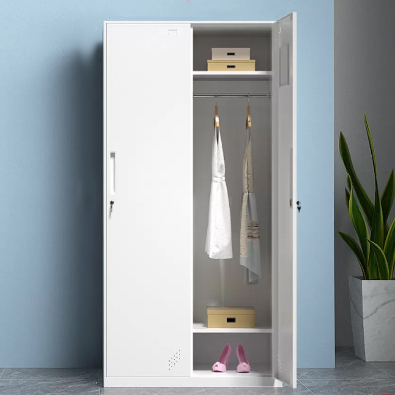 Contemporary Style Wardrobe Metal Home Wardrobe Closet with Doors