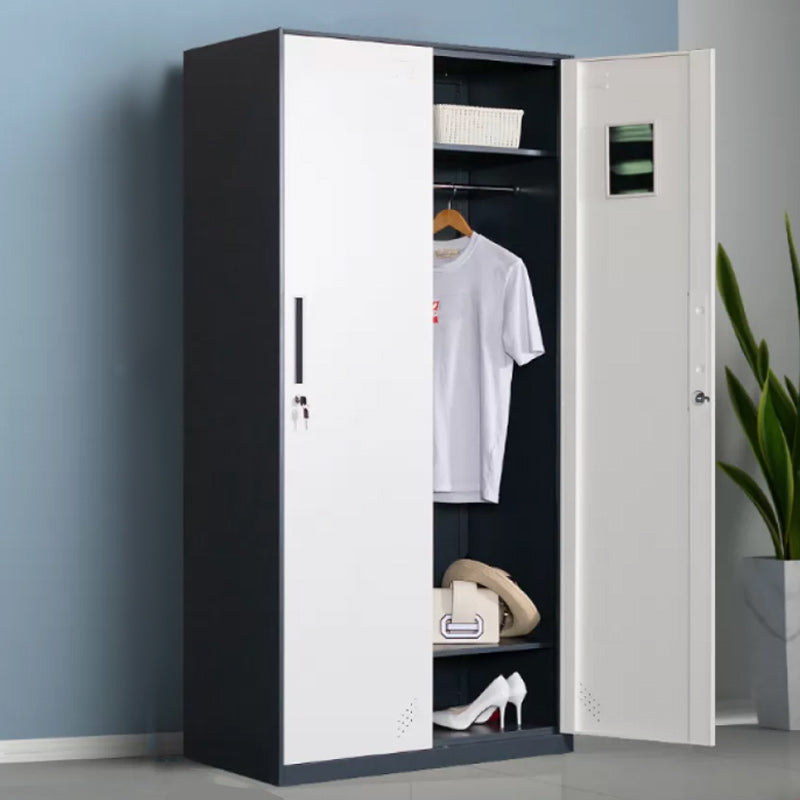 Contemporary Style Wardrobe Metal Home Wardrobe Closet with Doors