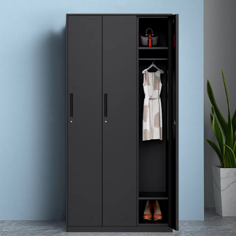 Contemporary Style Wardrobe Metal Home Wardrobe Closet with Doors