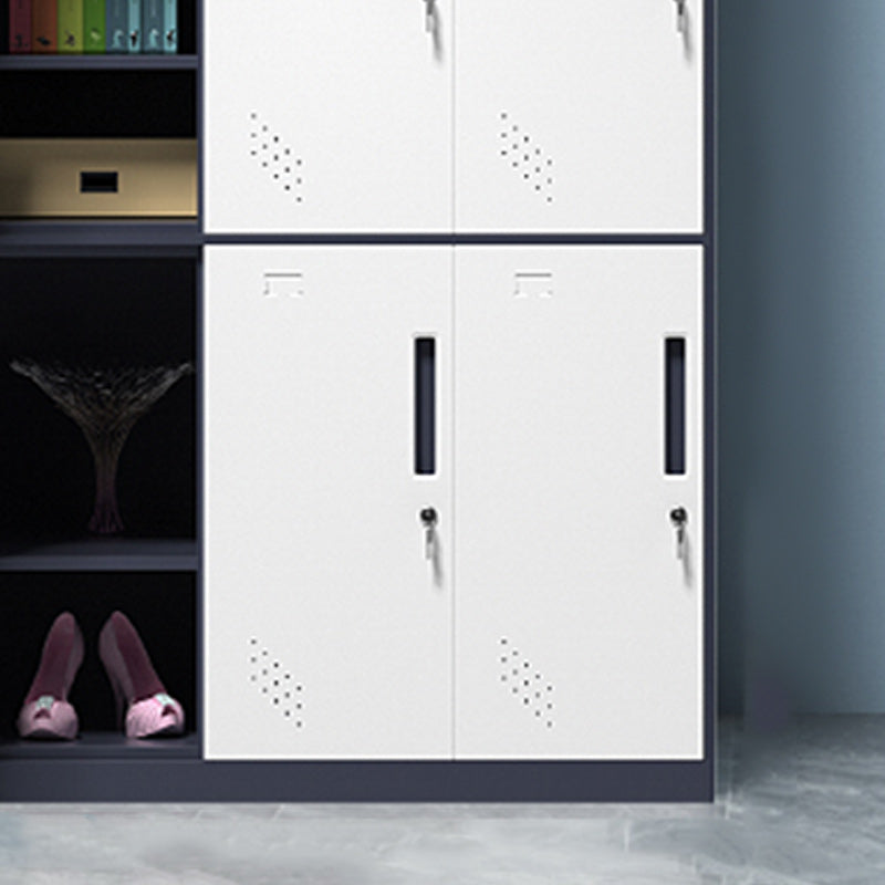 Contemporary Style Wardrobe Metal Home Wardrobe Closet with Doors