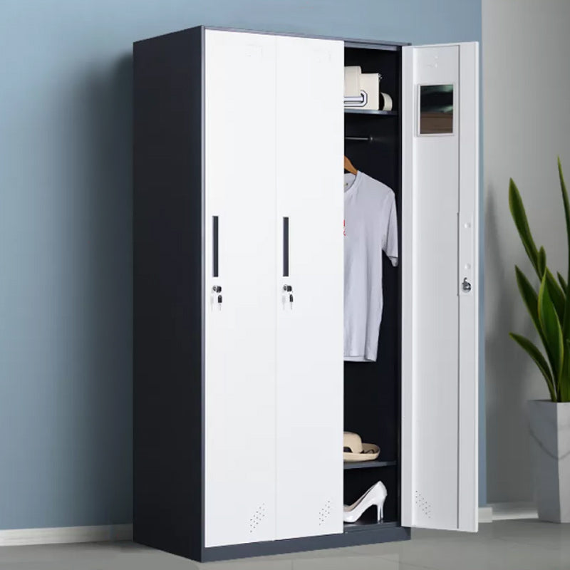 Contemporary Style Wardrobe Metal Home Wardrobe Closet with Doors