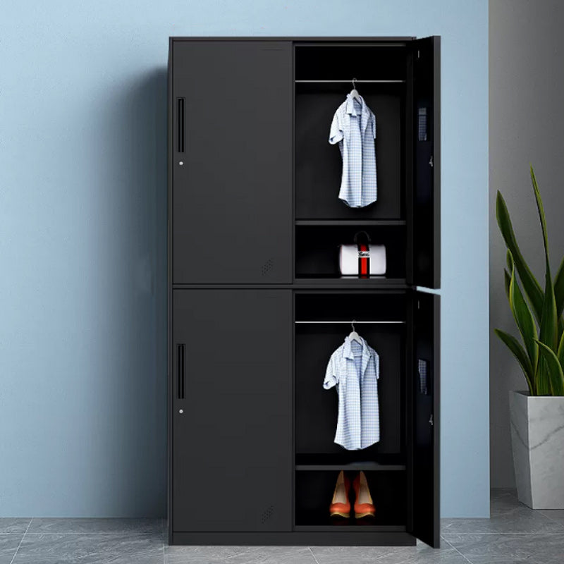 Contemporary Style Wardrobe Metal Home Wardrobe Closet with Doors