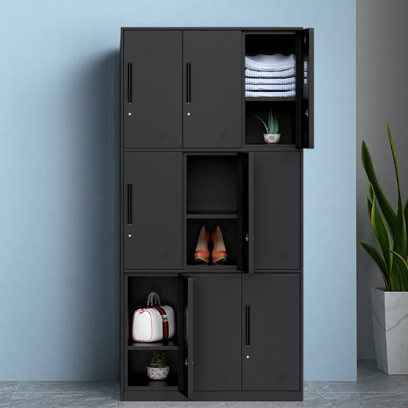 Contemporary Style Wardrobe Metal Home Wardrobe Closet with Doors