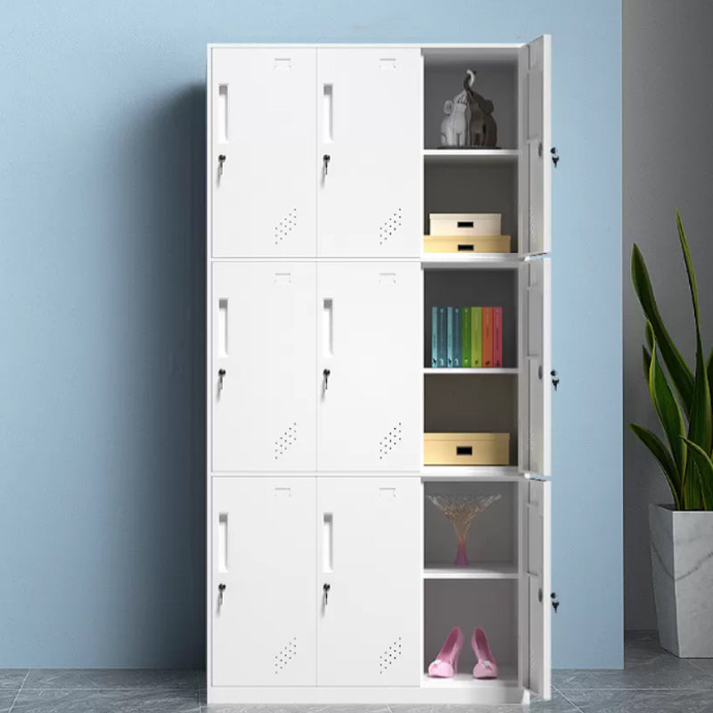 Contemporary Style Wardrobe Metal Home Wardrobe Closet with Doors