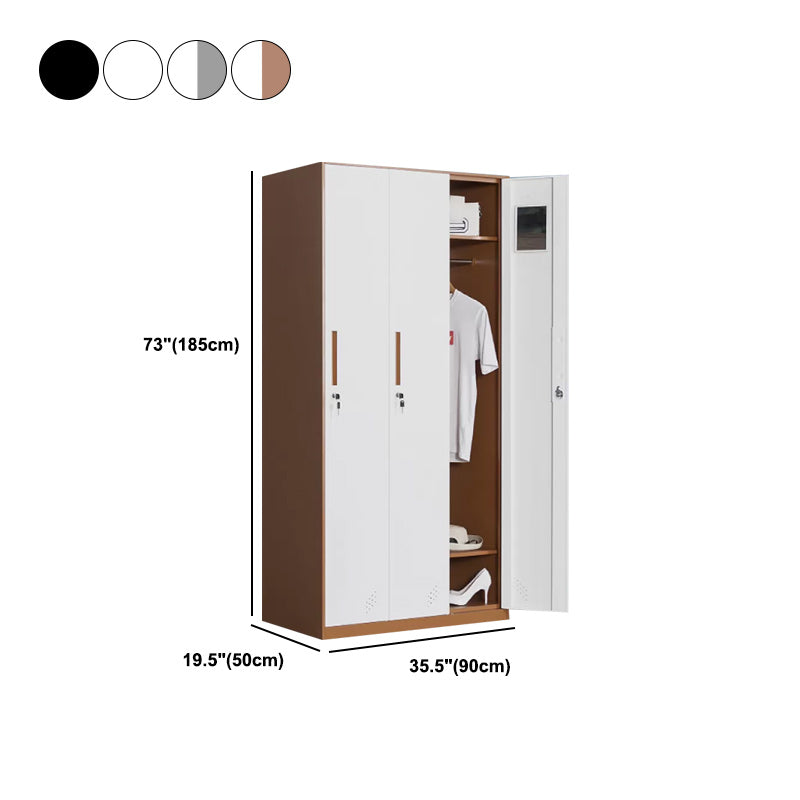 Contemporary Style Wardrobe Metal Home Wardrobe Closet with Doors