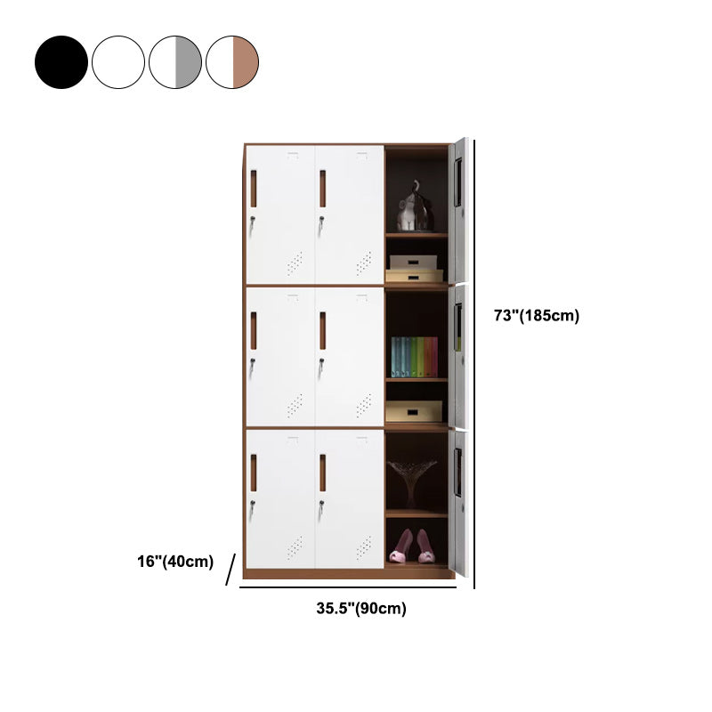 Contemporary Style Wardrobe Metal Home Wardrobe Closet with Doors