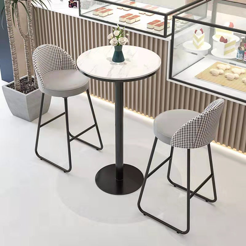 Modern 1/2/3 Pieces Sintered Stone Pub Table Set Fixed Table Counter Table