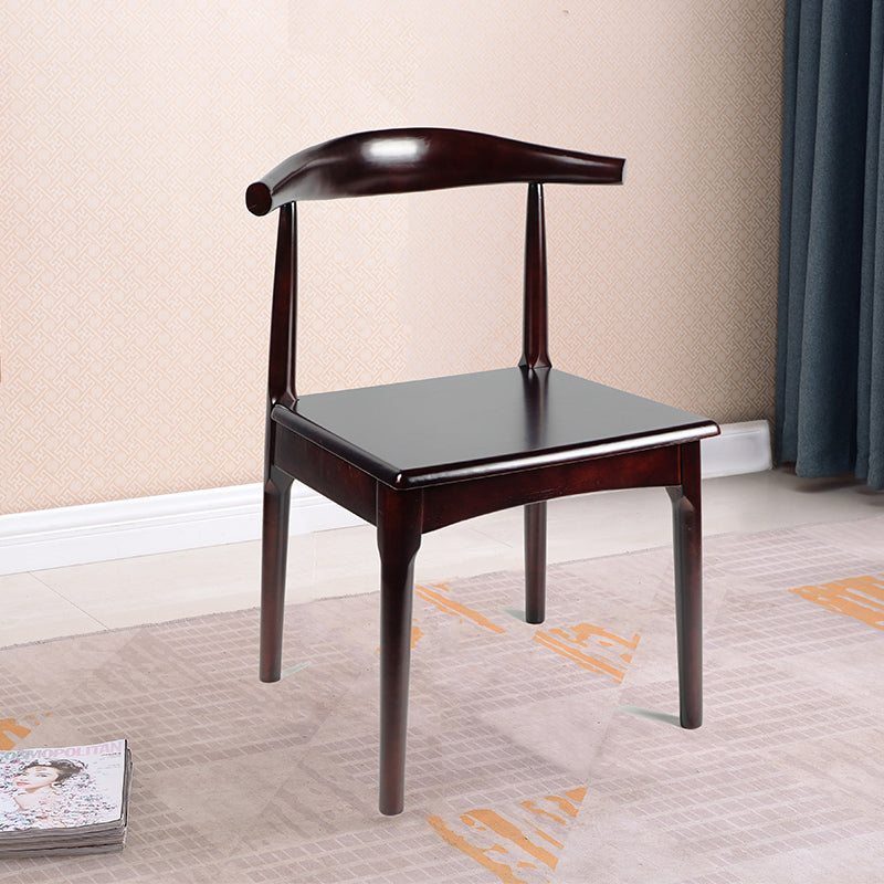 Matte Finish Dining Chair Modern Style Rubberwood Open Side Chair