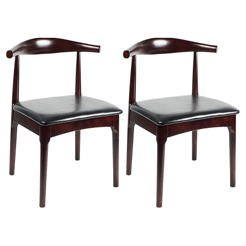 Matte Finish Dining Chair Modern Style Rubberwood Open Side Chair