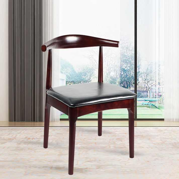 Matte Finish Dining Chair Modern Style Rubberwood Open Side Chair