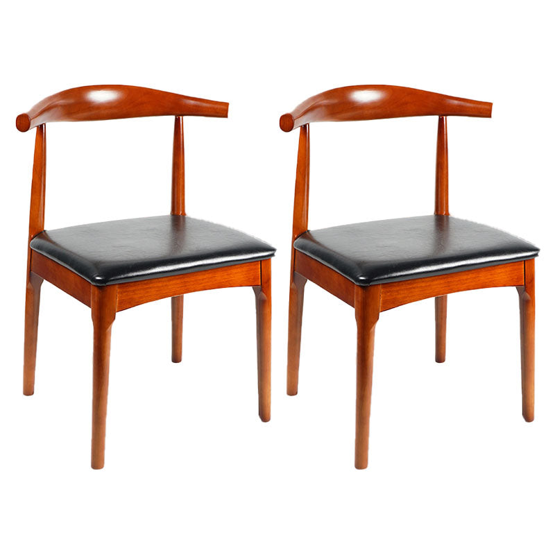 Matte Finish Dining Chair Modern Style Rubberwood Open Side Chair