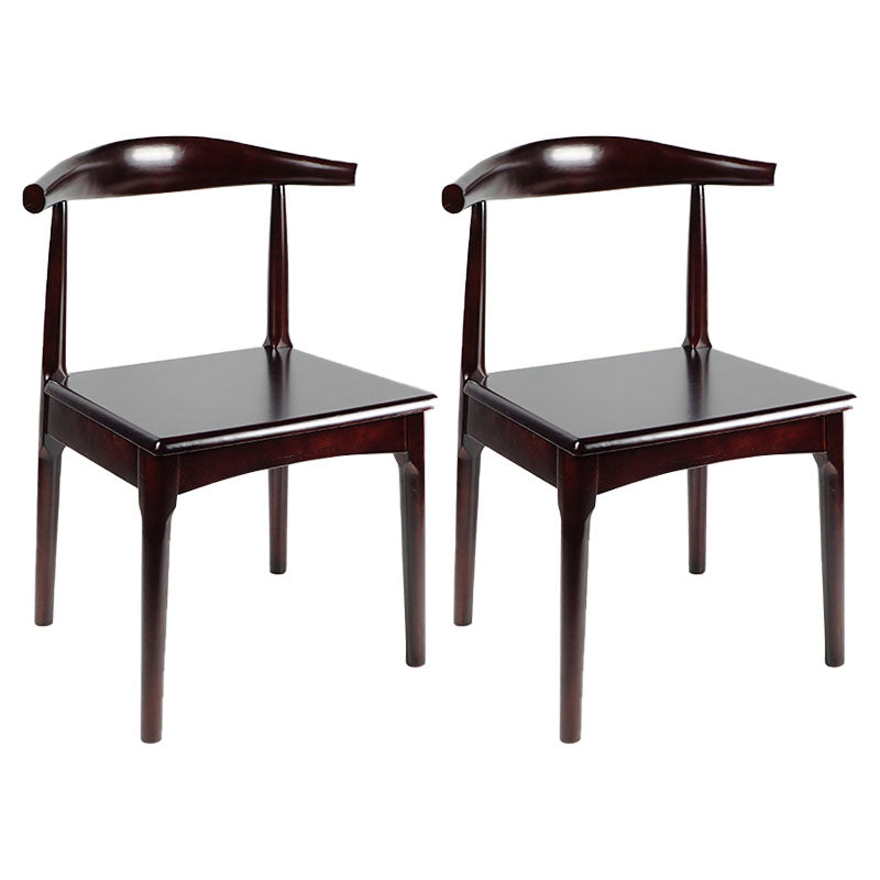 Matte Finish Dining Chair Modern Style Rubberwood Open Side Chair