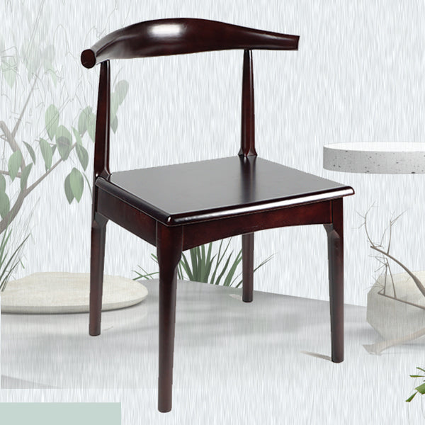 Matte Finish Dining Chair Modern Style Rubberwood Open Side Chair