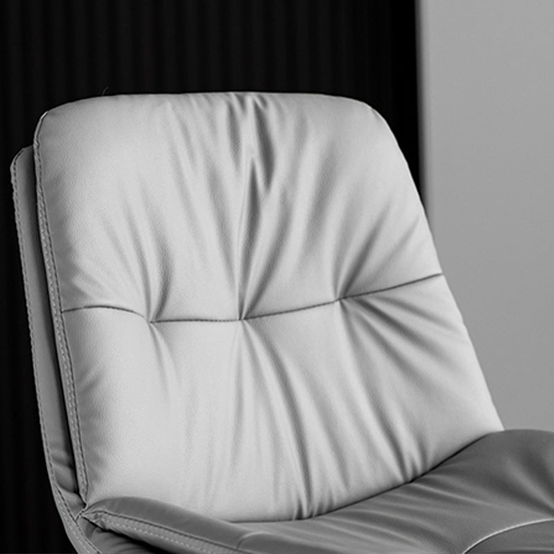 Contemporary Metal Barstool Faux Leather Counter Stool with Swivel in Matte Finish