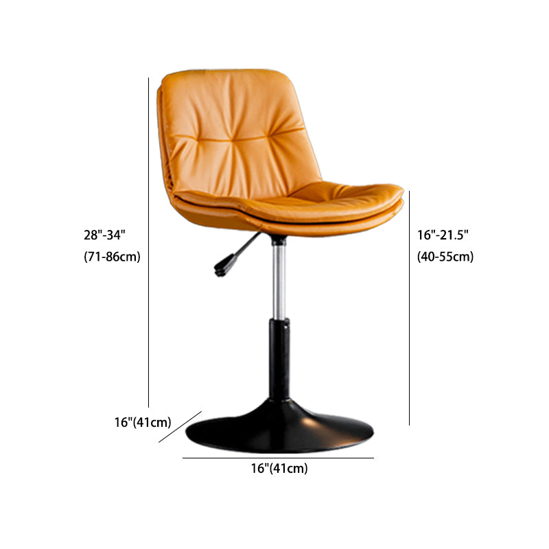 Contemporary Metal Barstool Faux Leather Counter Stool with Swivel in Matte Finish