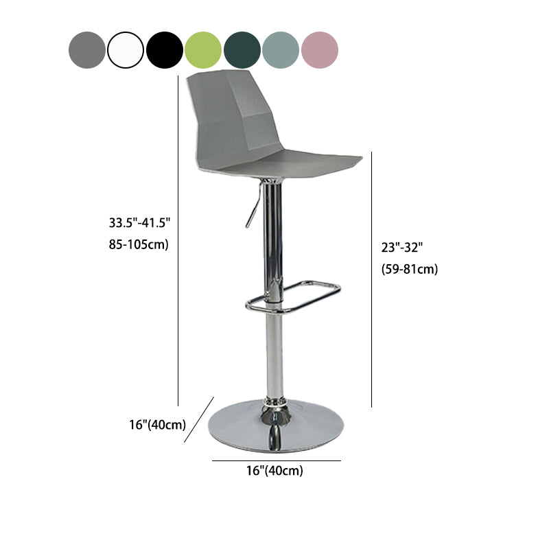 Modern Adjustable Dining Stool Plastic Footrest Counter Stool with Swivel