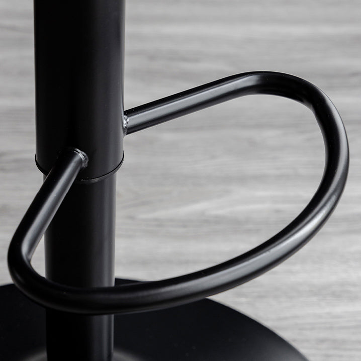 Scandinavian Metal Barstool Adjustable Low Back PU Leather Barstools