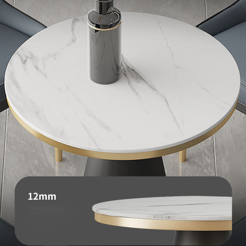 Modern Style Dining Table White Top Sintered Stone Table for Dining Room
