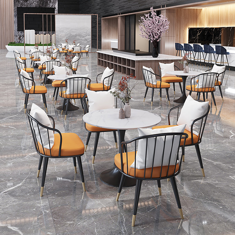 Modern Round Dining Table Sintered Stone Tulip Table for Dining Room