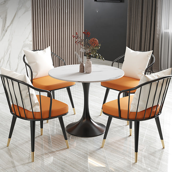 Modern Round Dining Table Sintered Stone Tulip Table for Dining Room